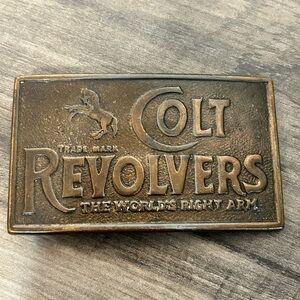 Colt Revolvers Belt Buckle Vintage #942